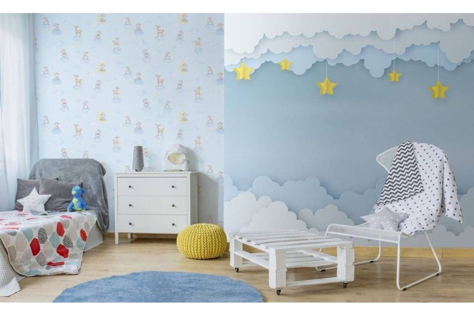 Стена детской комнаты для фотошопа
