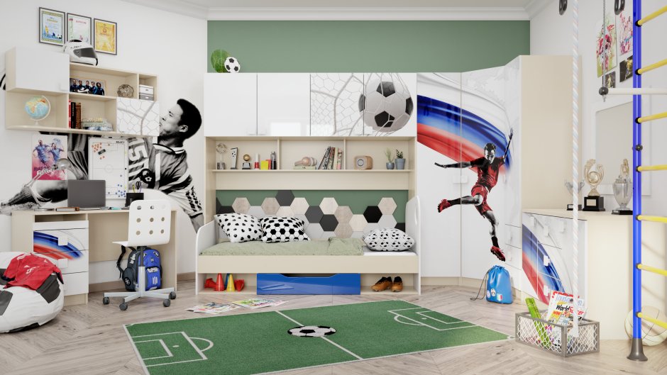 Футбольная комната для мальчика