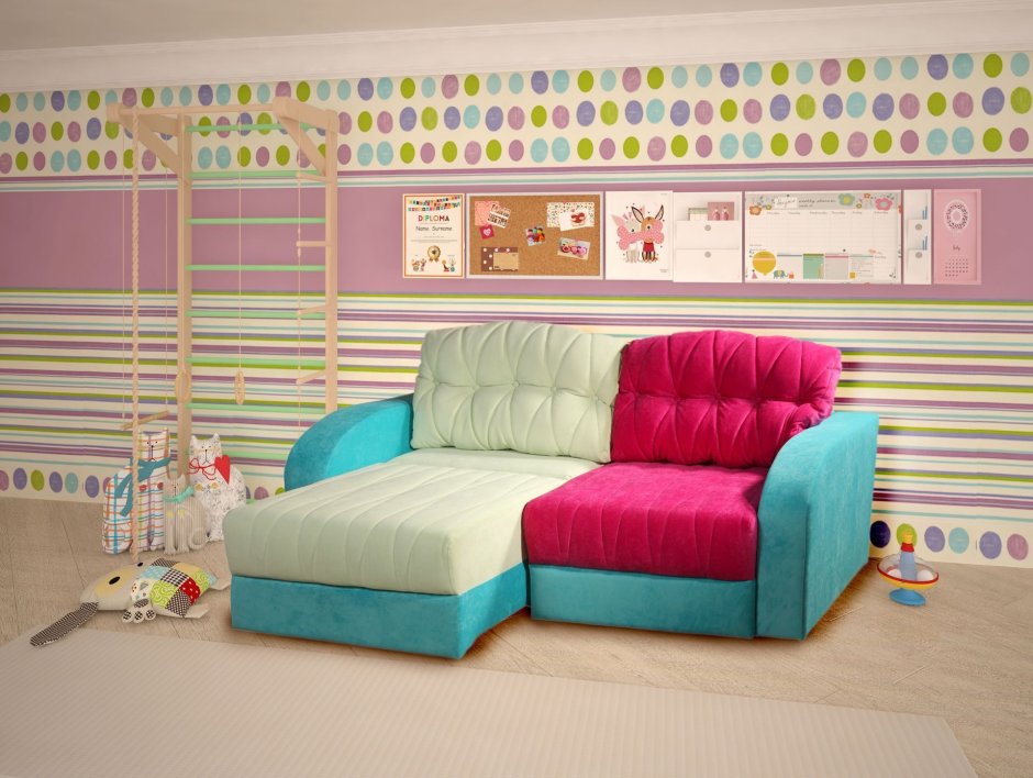 Угловой диван в детскую комнату