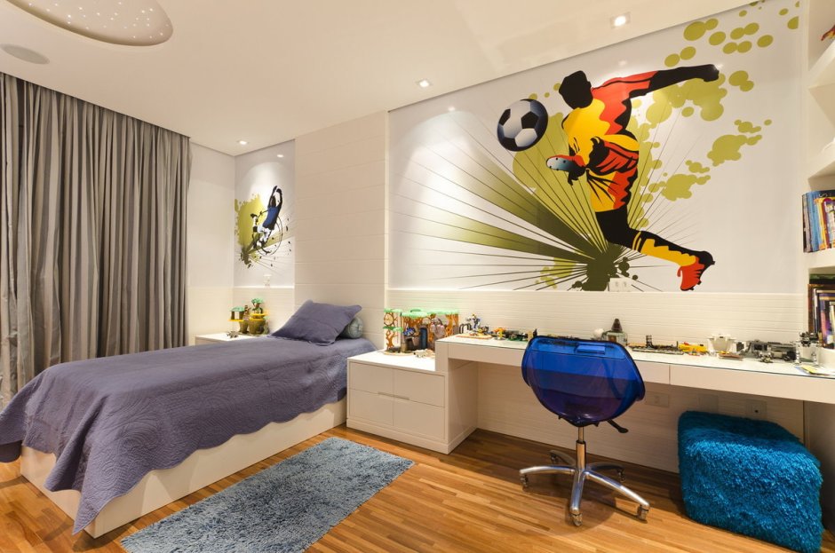 Дизайн комнаты футболиста (68 фото)
