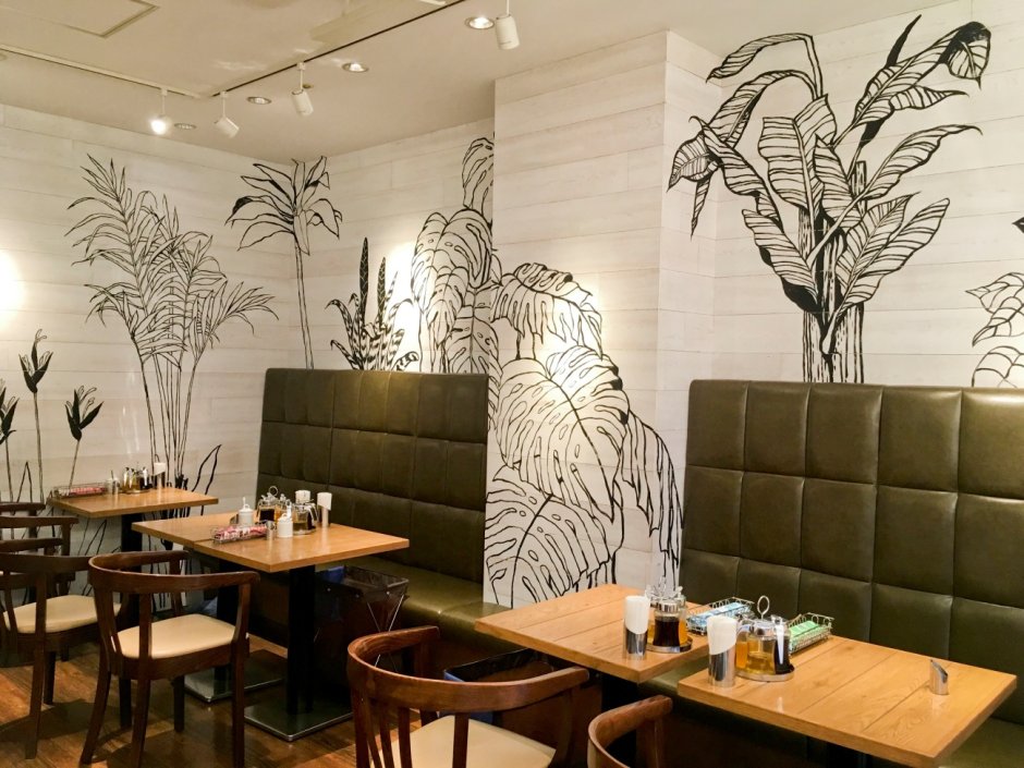 Роспись на стене кафе-столовой