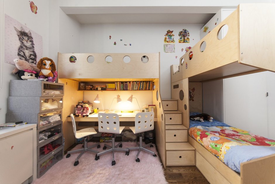 Дизайн маленькой спальни для двоих детей (64 фото)