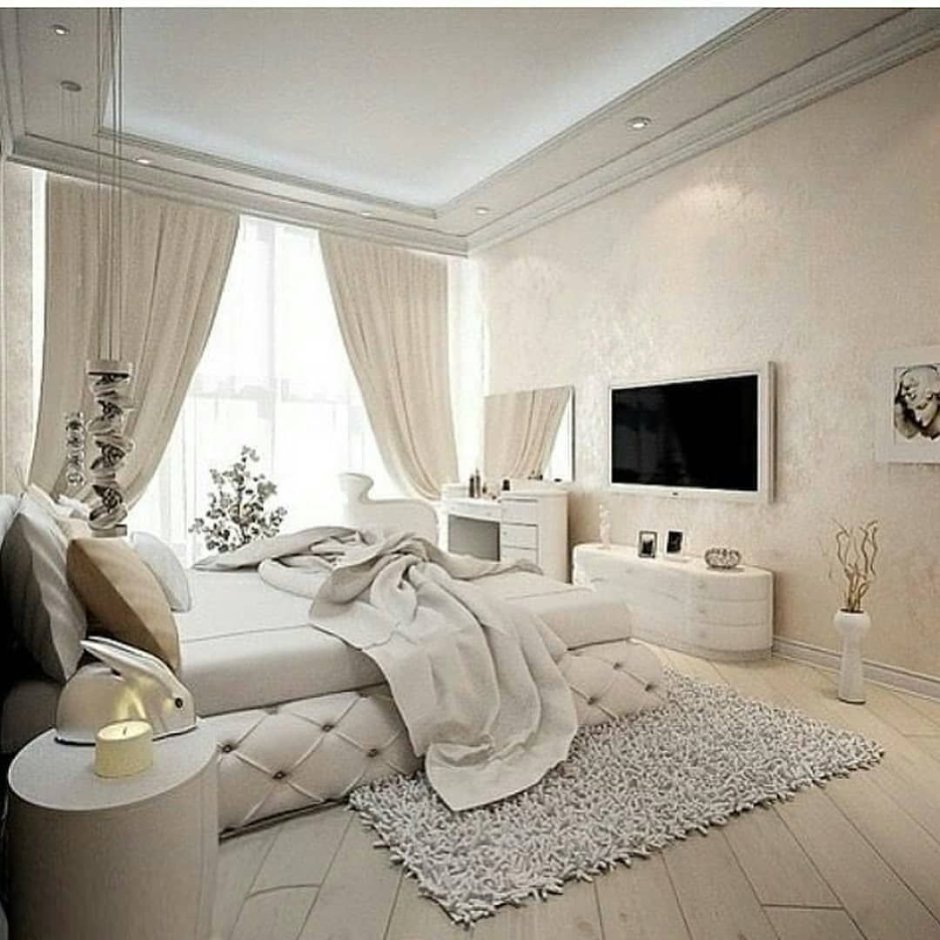 Красивый декор спальни