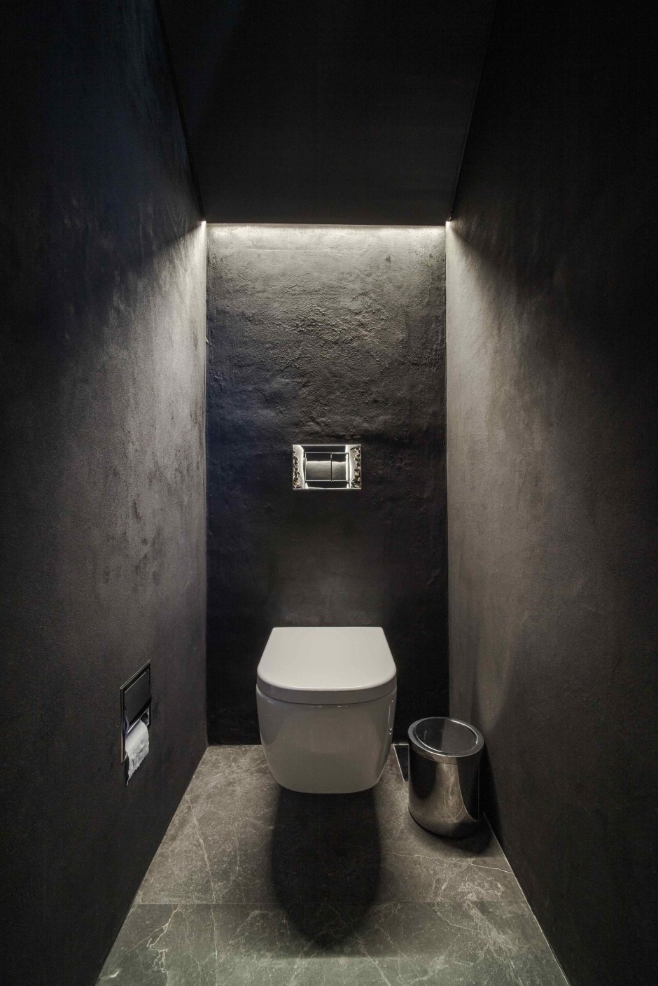 Дизайн туалета в серых тонах (68 фото)