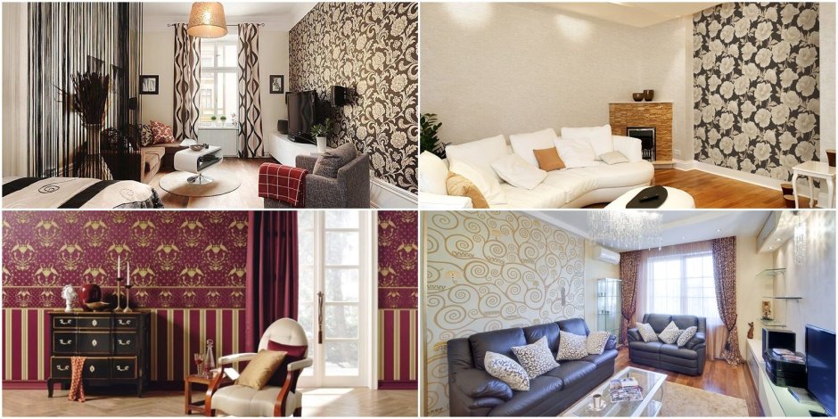 Обои одна сторона в цветах а другая однотонная