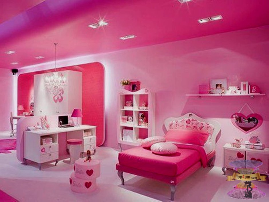 Комната для девочки в розовых тонах