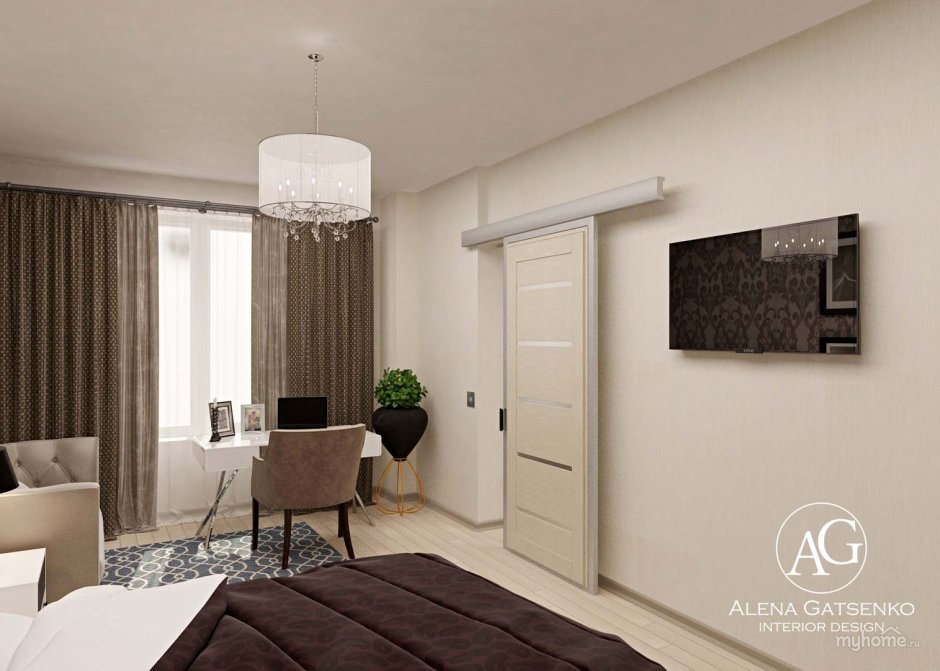 Интерьер однокомнатной квартиры для сдачи