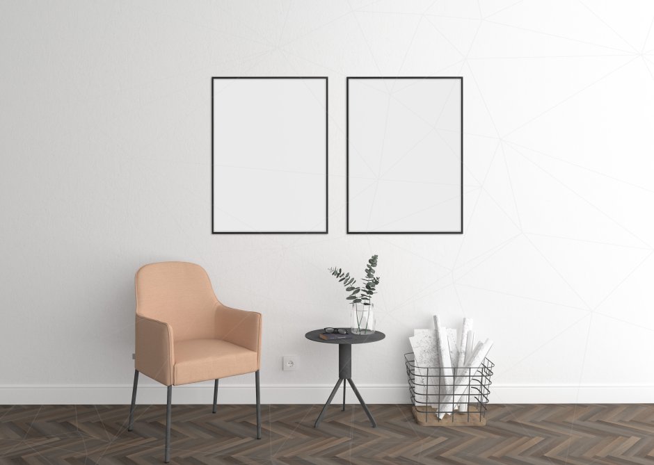 Mock up картина в интерьере