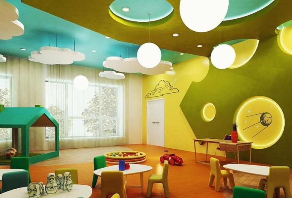 Интерьер детского сада в современном стиле