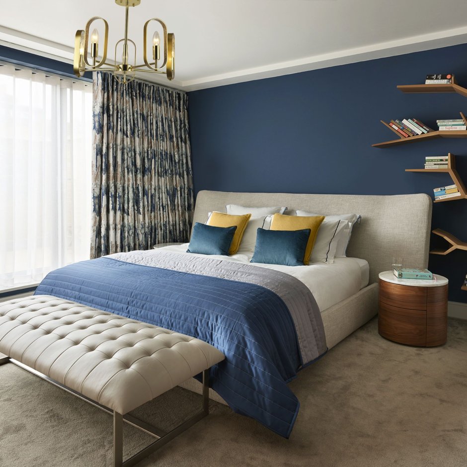 Спальня в синем стиле