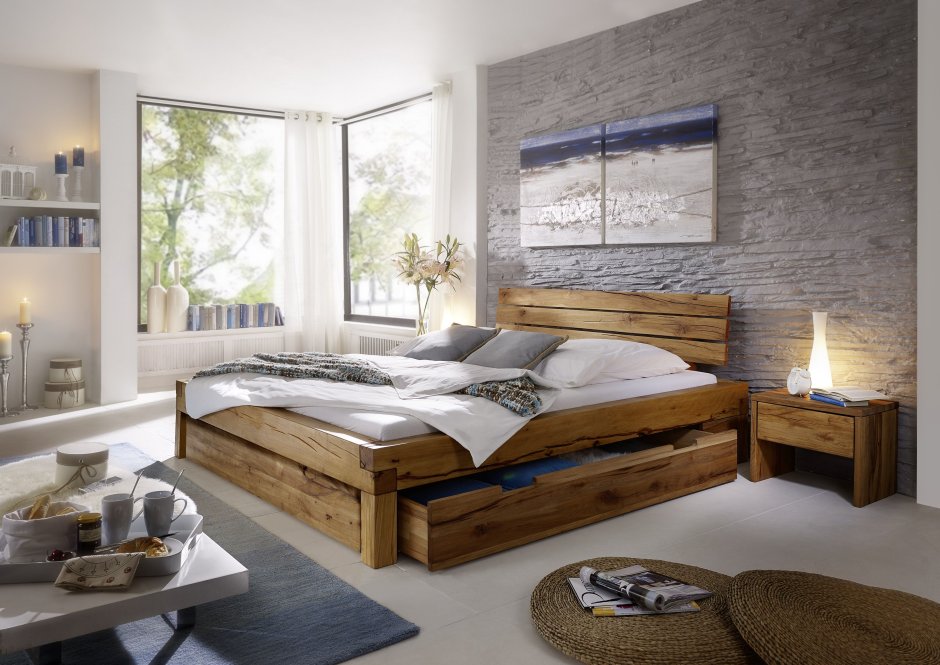Современная мебель из дерева для спальни