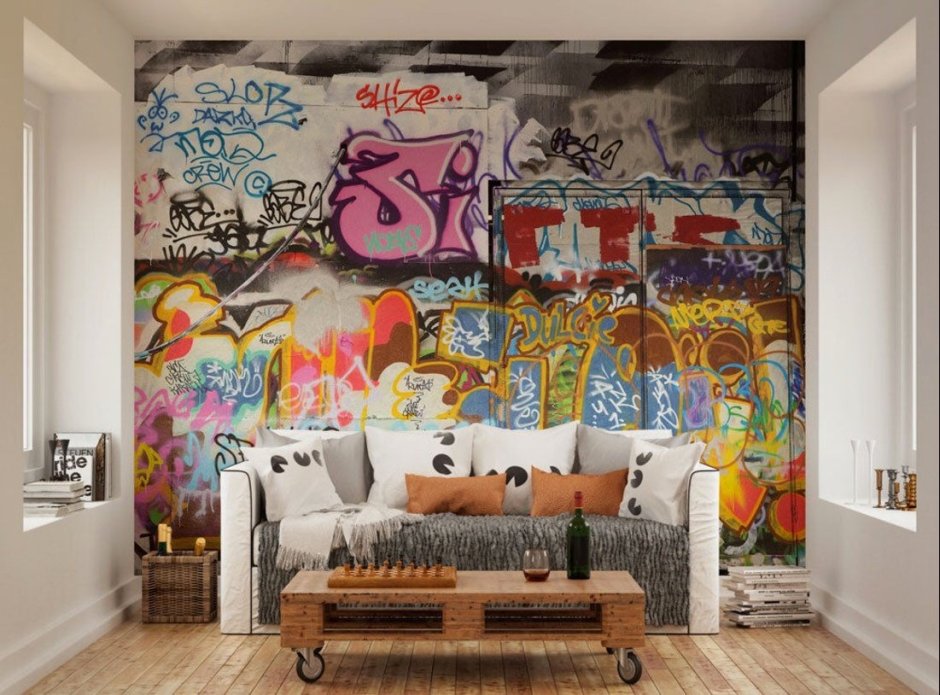 Комната в стиле граффити