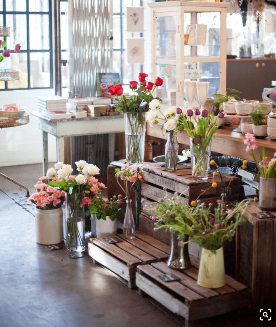 Винтажный цветочный магазин