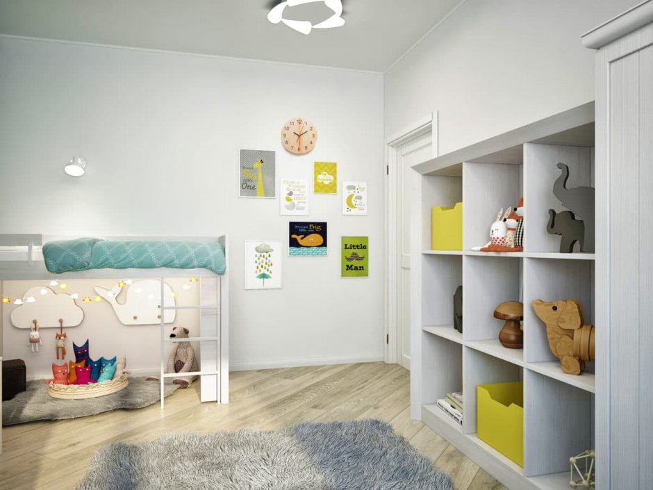 Маленькая детская комната в скандинавском стиле