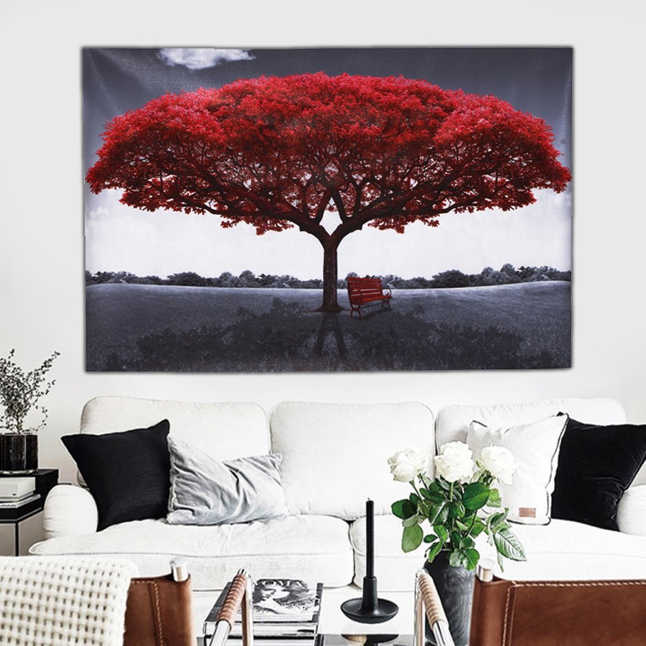 Картина красное дерево