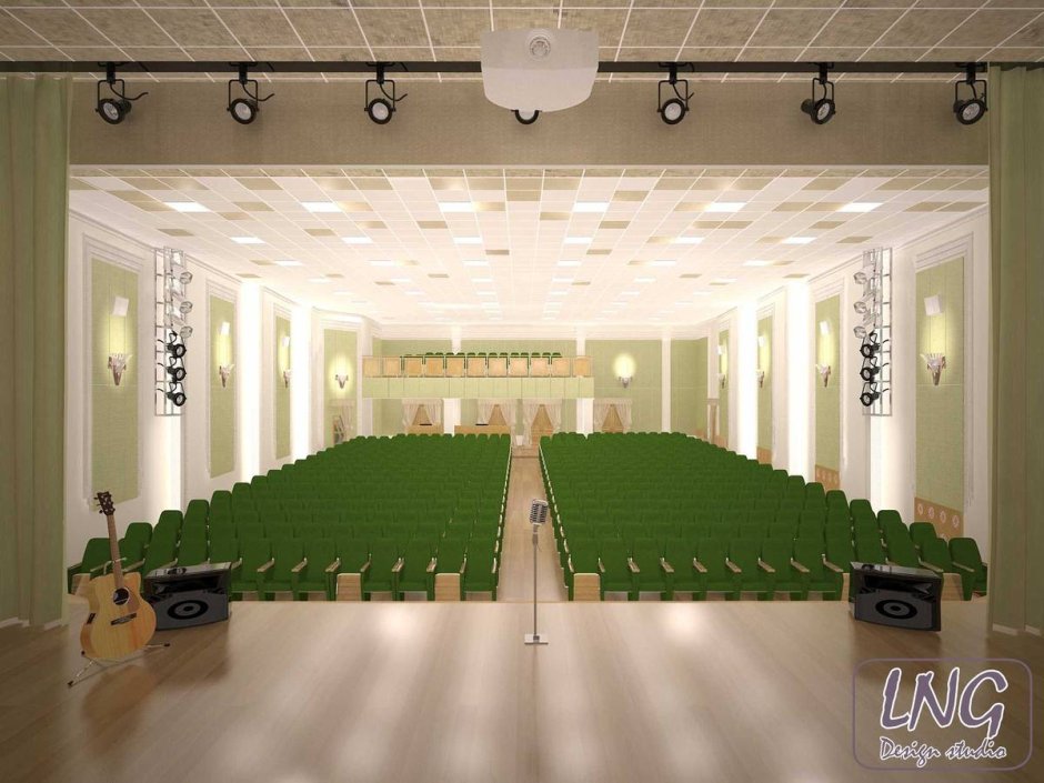 Интерьер актового зала учебного заведения