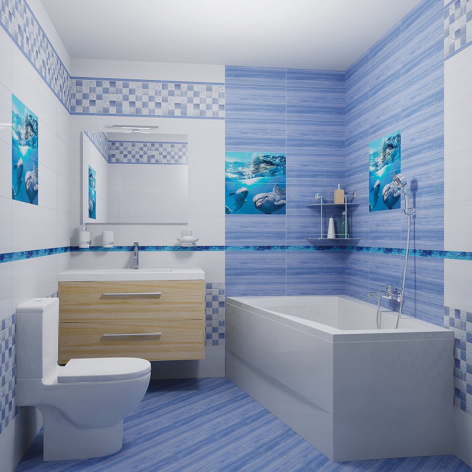 Проект ванных комнат с плиткой из Леруа Мерлен