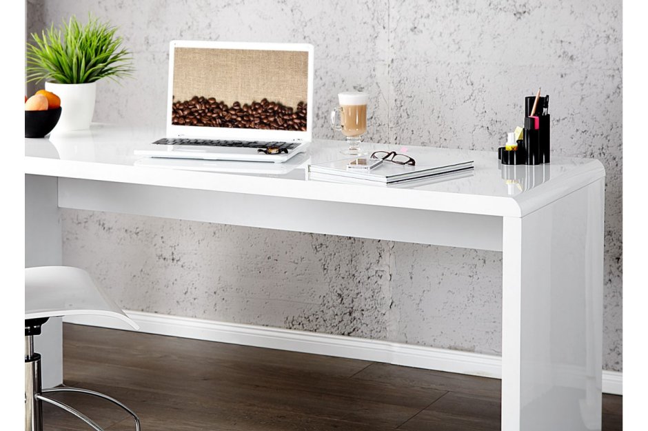 Современный белый письменный стол для домашнего кабинета 150см
