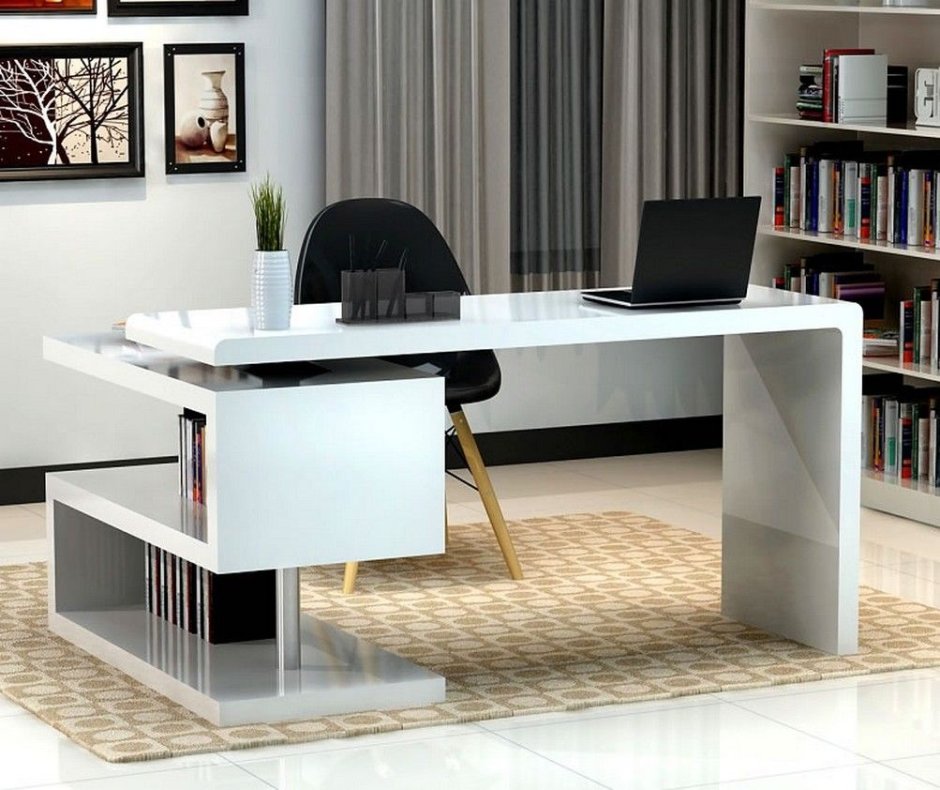 Дизайнерский стол белый