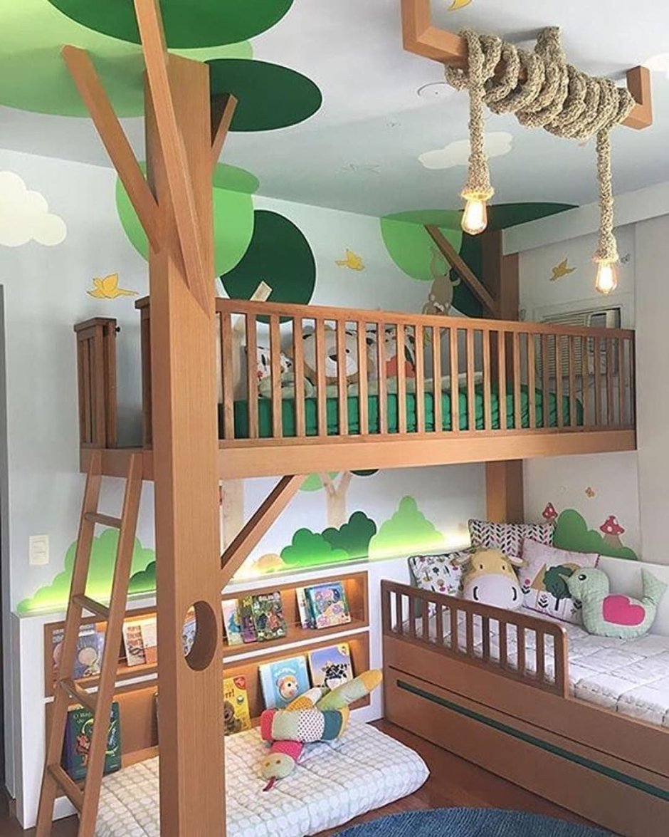 Двухуровневая детская комната
