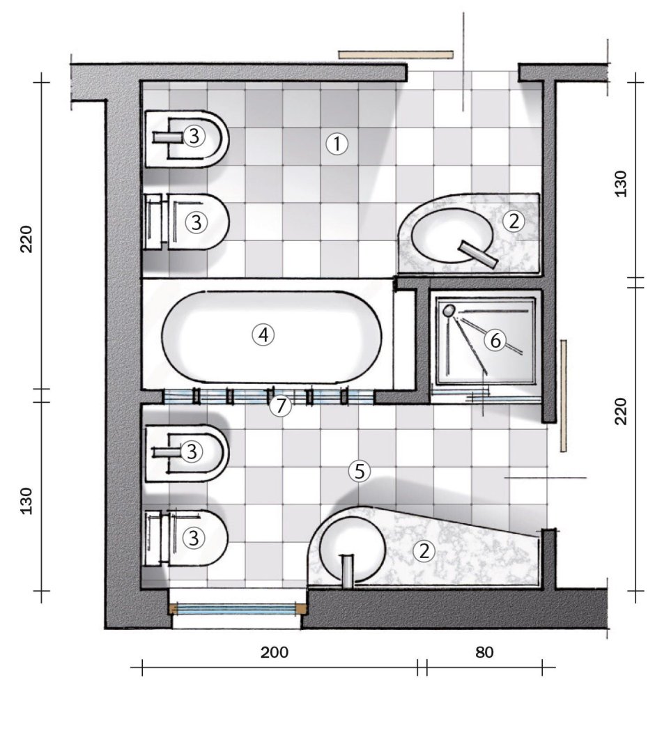 Ванная комната дизайн маленькая