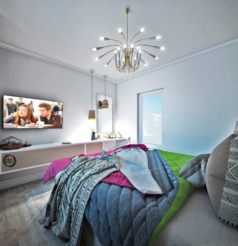 Освещение в спальне Скандинавский стиль