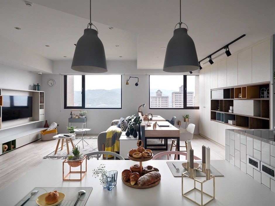 Гостиная Сканди освещение