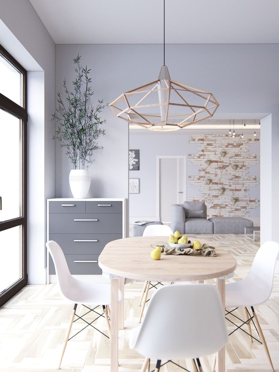 Сканди лофт в интерьере