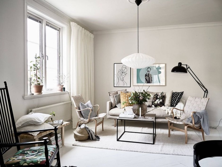 Скандинавский стиль гостиная Хьюго