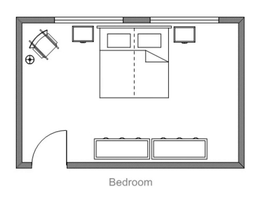 План комнаты чертеж