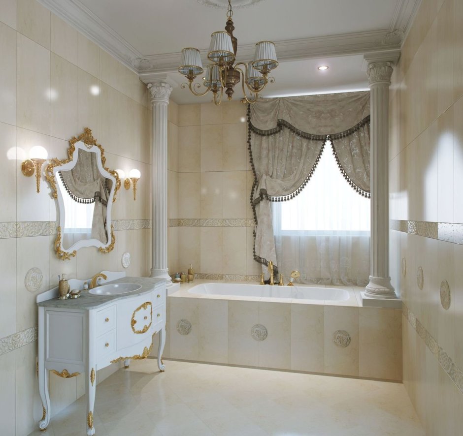 Ванная комната в стиле Барокко дизайнер Прудникова
