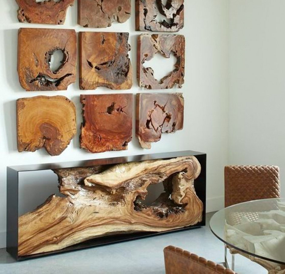 Креативная мебель из слэба дерева