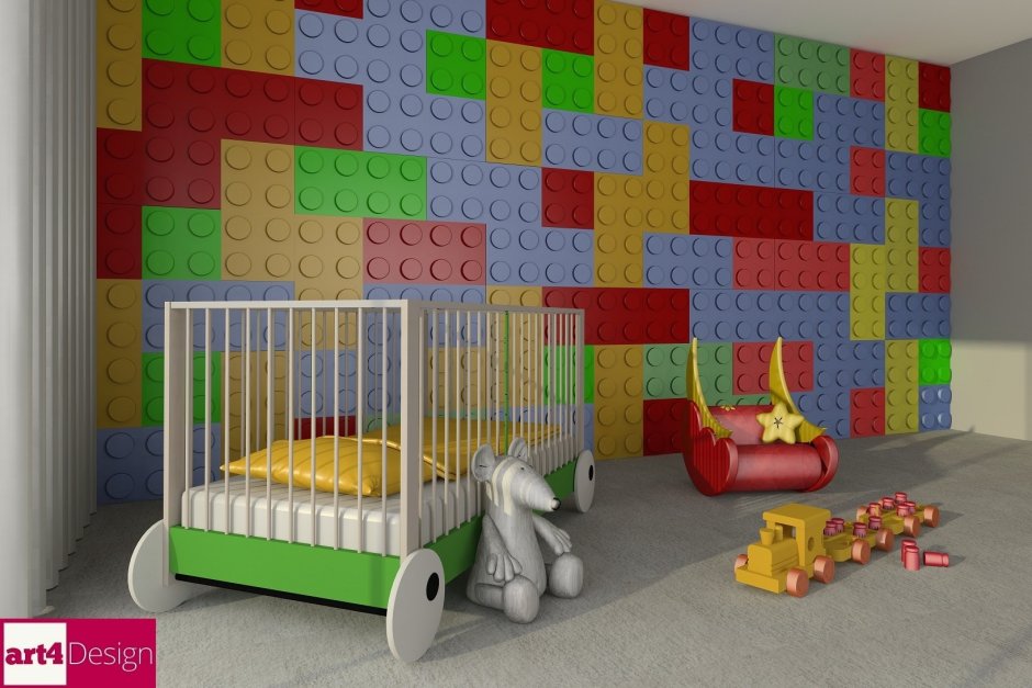 Детская комната с мягкими стеновыми панелями