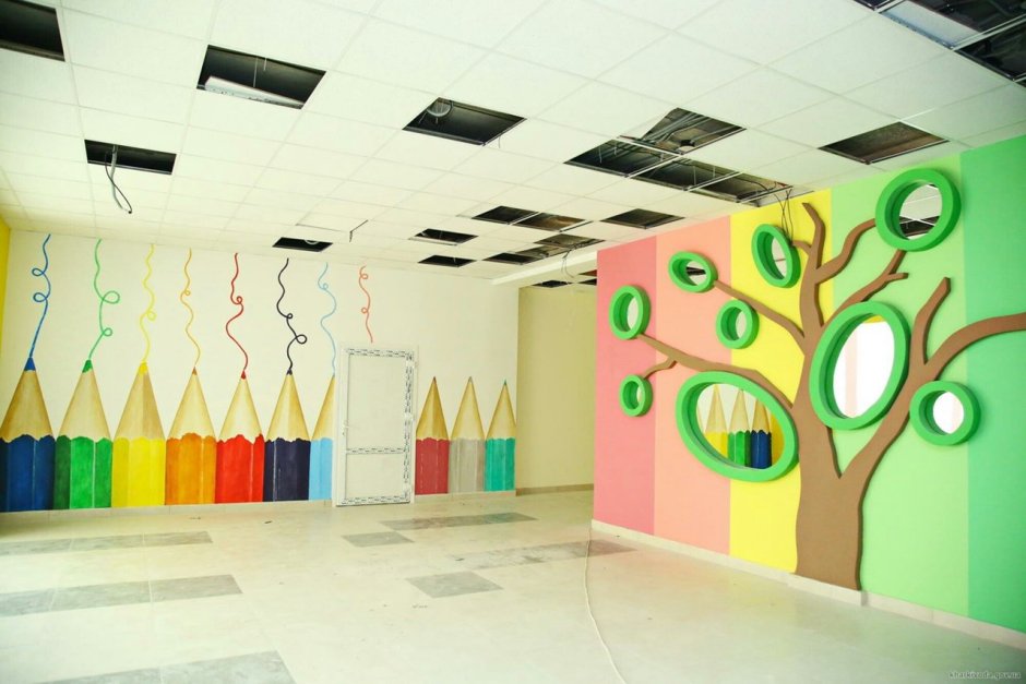 Холл детского сада дизайн