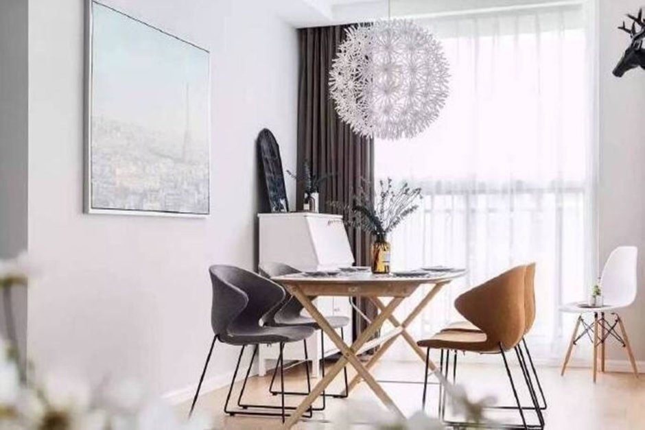 Люстра молекула в интерьере