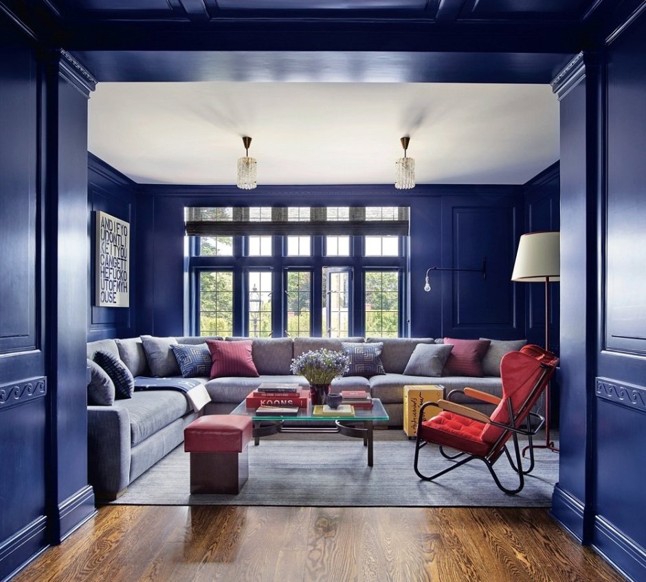 Pantone 19-4052 Classic Blue в интерьере