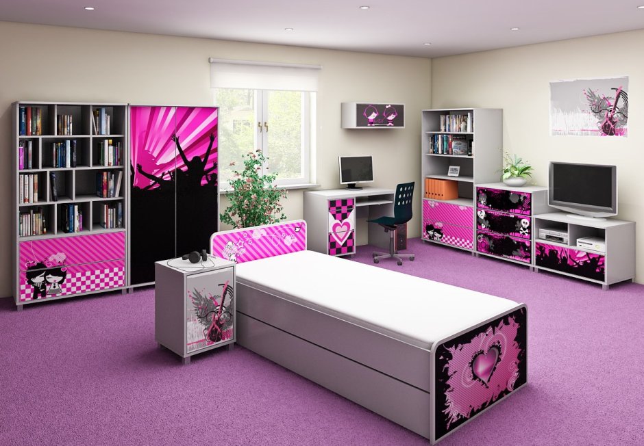 Комната для подростка в стиле эмо