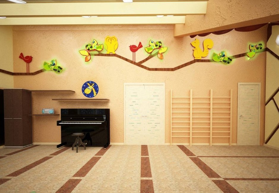 Оформление стен коридора в детском саду (61 фото)