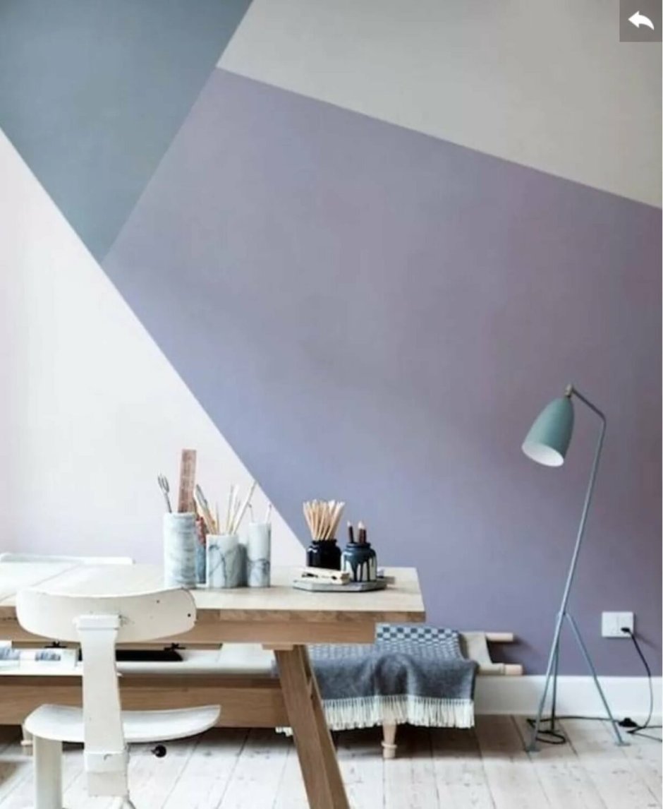 Покраска стен геометрия пастельные цвета