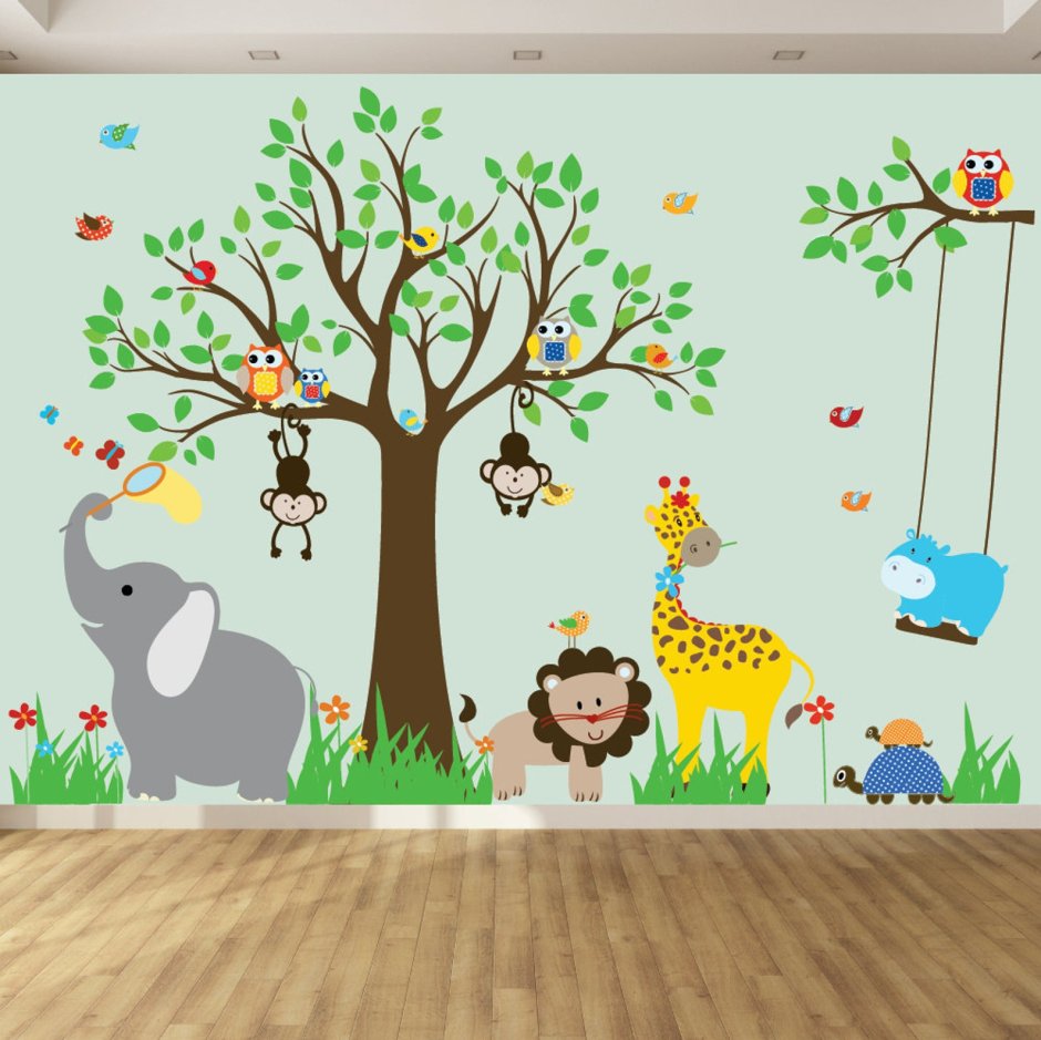 Декор стен в детском саду своими руками