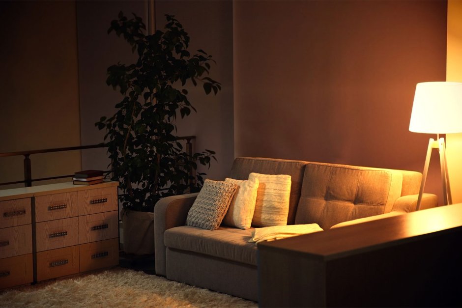 Вечернее освещение в интерьере