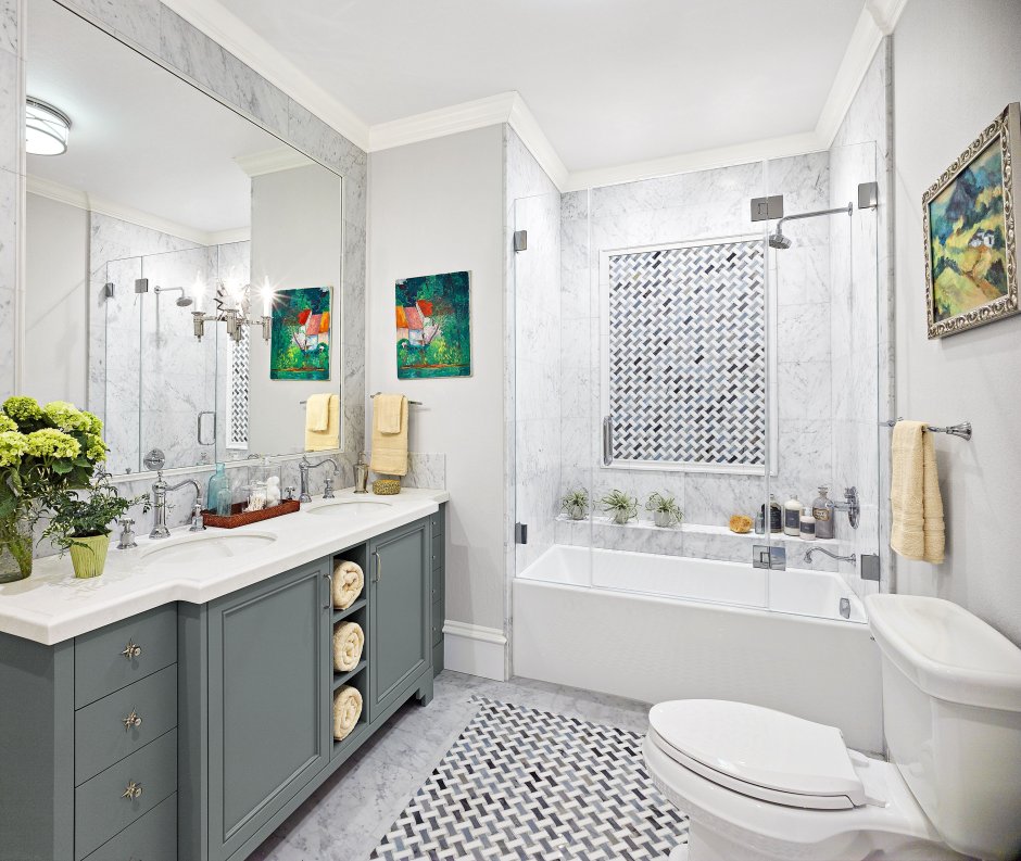 Сара Ричардсон зелёная ванная комната
