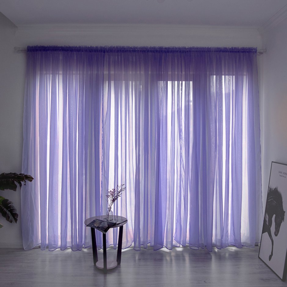 Фиолетовая органза шторы