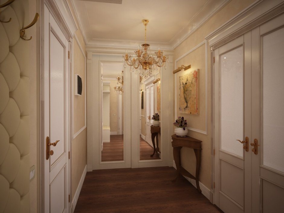 Стеновые панели для коридора в классическом стиле