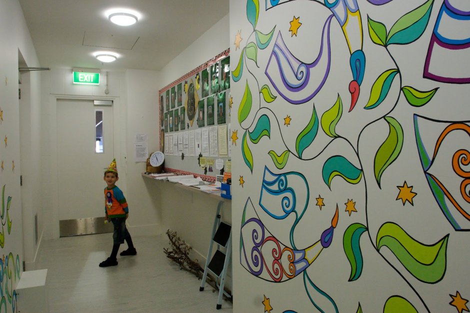 Роспись коридора в детском саду
