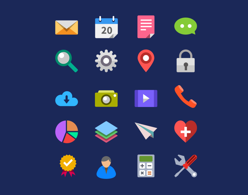 Иконки в стиле Flat