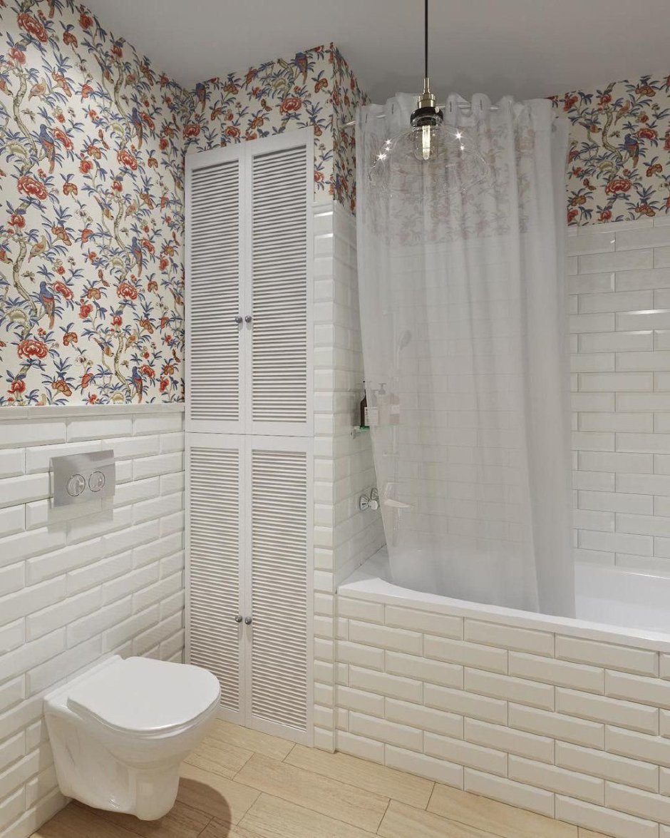 Комбинированная отделка ванной