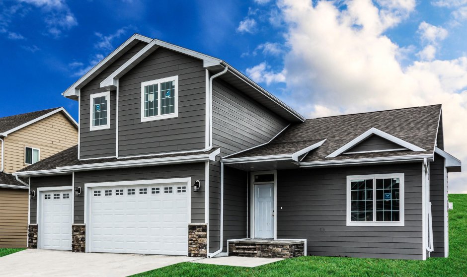 Дом с сайдингом 3д