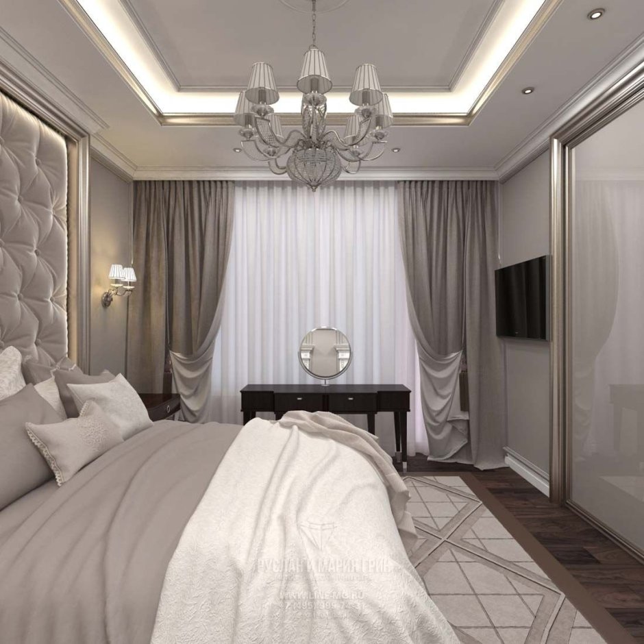 Спальня Неоклассика дизайн интерьера