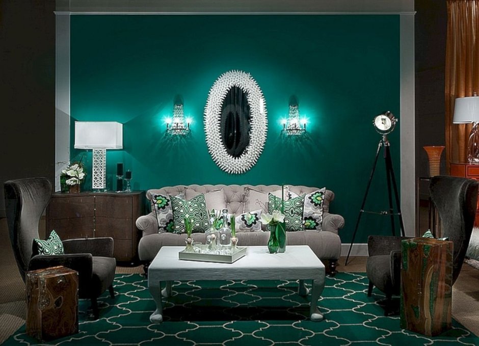 Темно зеленая мебель